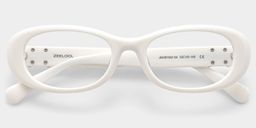Catherine White Oval Glasses1