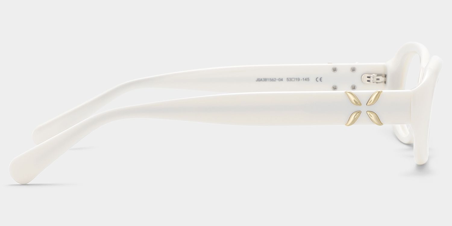 Catherine White Oval Frame Glasses Online | ZEELOOL3