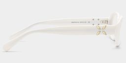 Catherine White Oval Glasses3