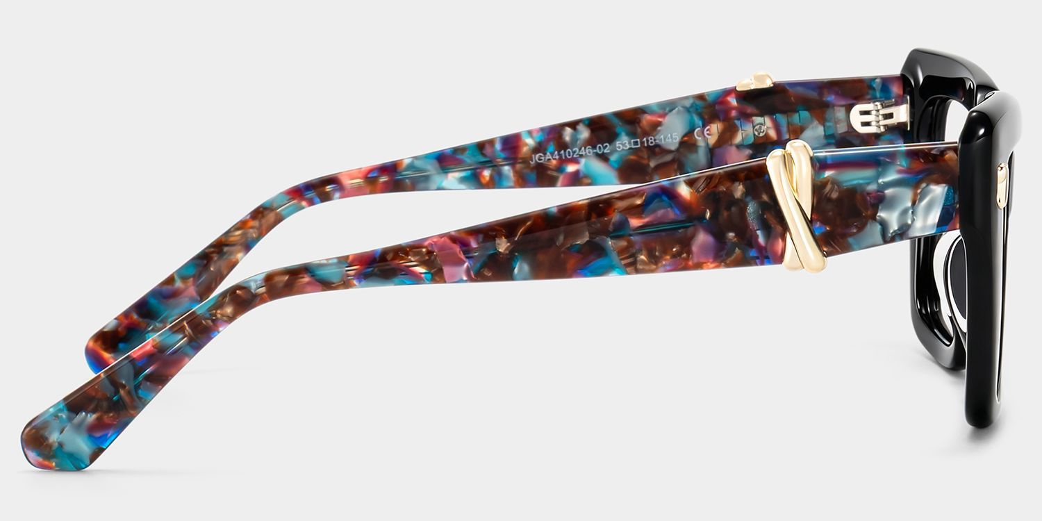 Ophelia Black Square Glasses | ZEELOOL4