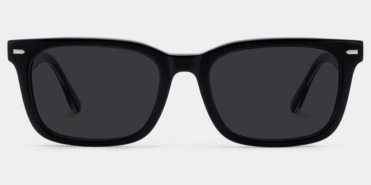 Patrick Rectangle Black Glasses