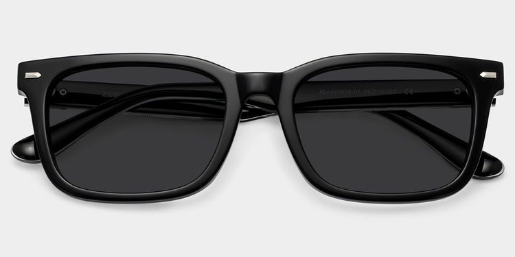 Patrick Rectangle Black Glasses