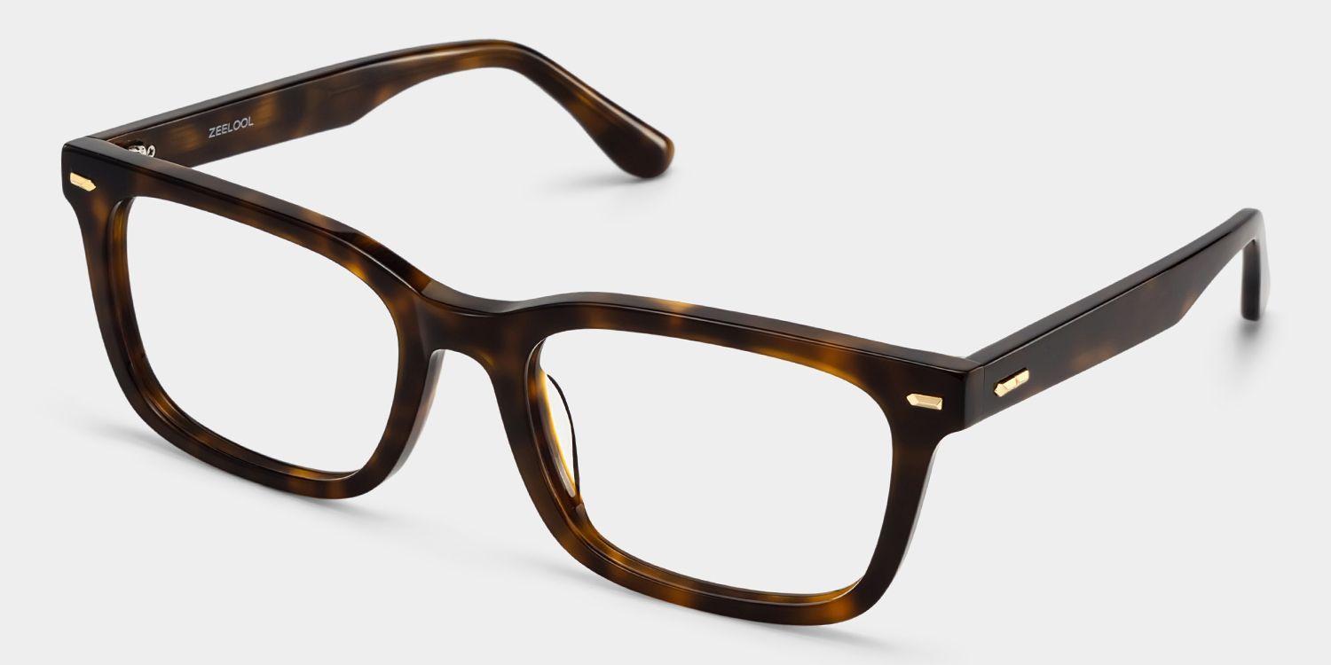 Patrick Tortoise Rectangle Eyeglasses for Men | ZEELOOL3