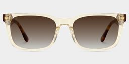 Patrick Rectangle Clear Yellow Glasses0