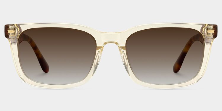 Patrick Rectangle Clear Yellow Glasses