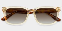 Patrick Rectangle Clear Yellow Glasses1