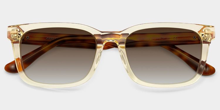 Patrick Rectangle Clear Yellow Glasses