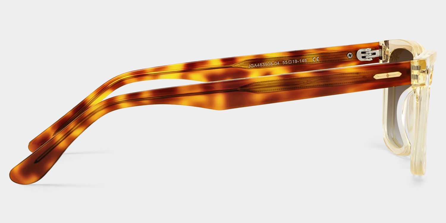 Patrick Clear Yellow Rectangle Glasses Frames for Men | ZEELOOL3