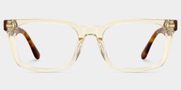 Patrick Rectangle Clear Yellow Glasses1