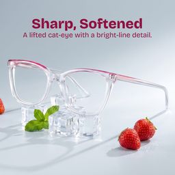 Margaret Clear Cat eye Glasses0