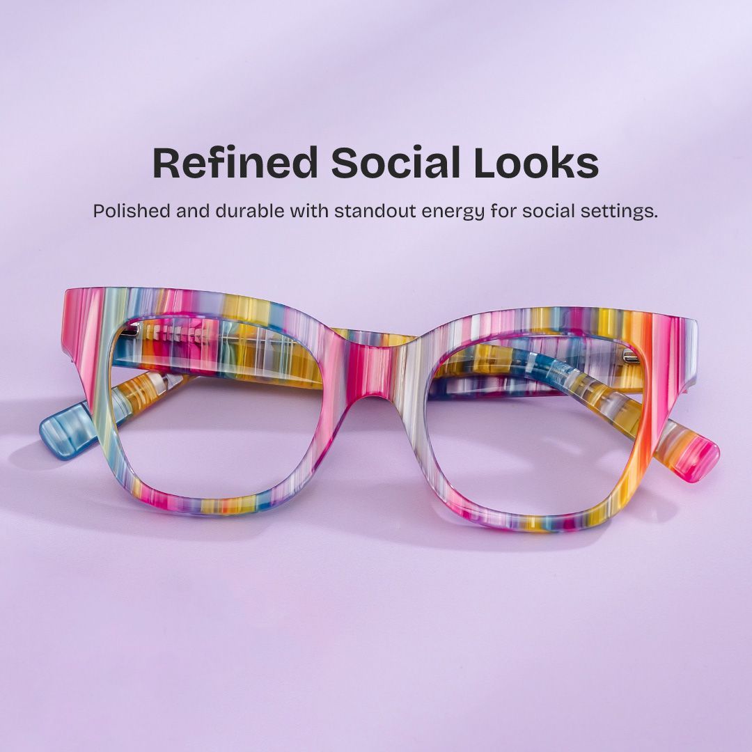 Nereyda Candy Color Eyeglasses Skittles for Women | ZEELOOL4