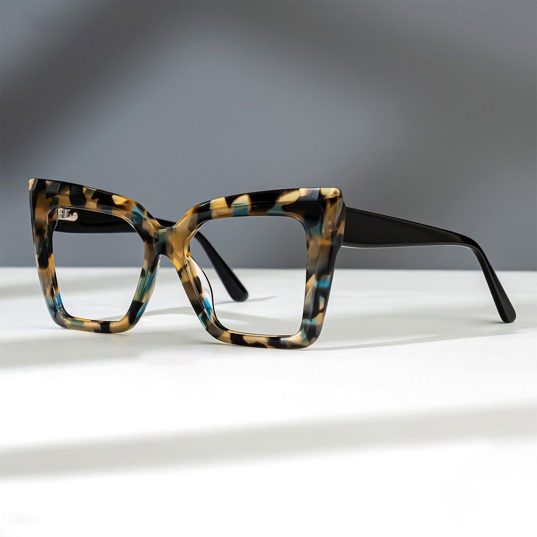 Designer Thiline Square Tortoise Glasses in Acetate Frame | ZEELOOL0