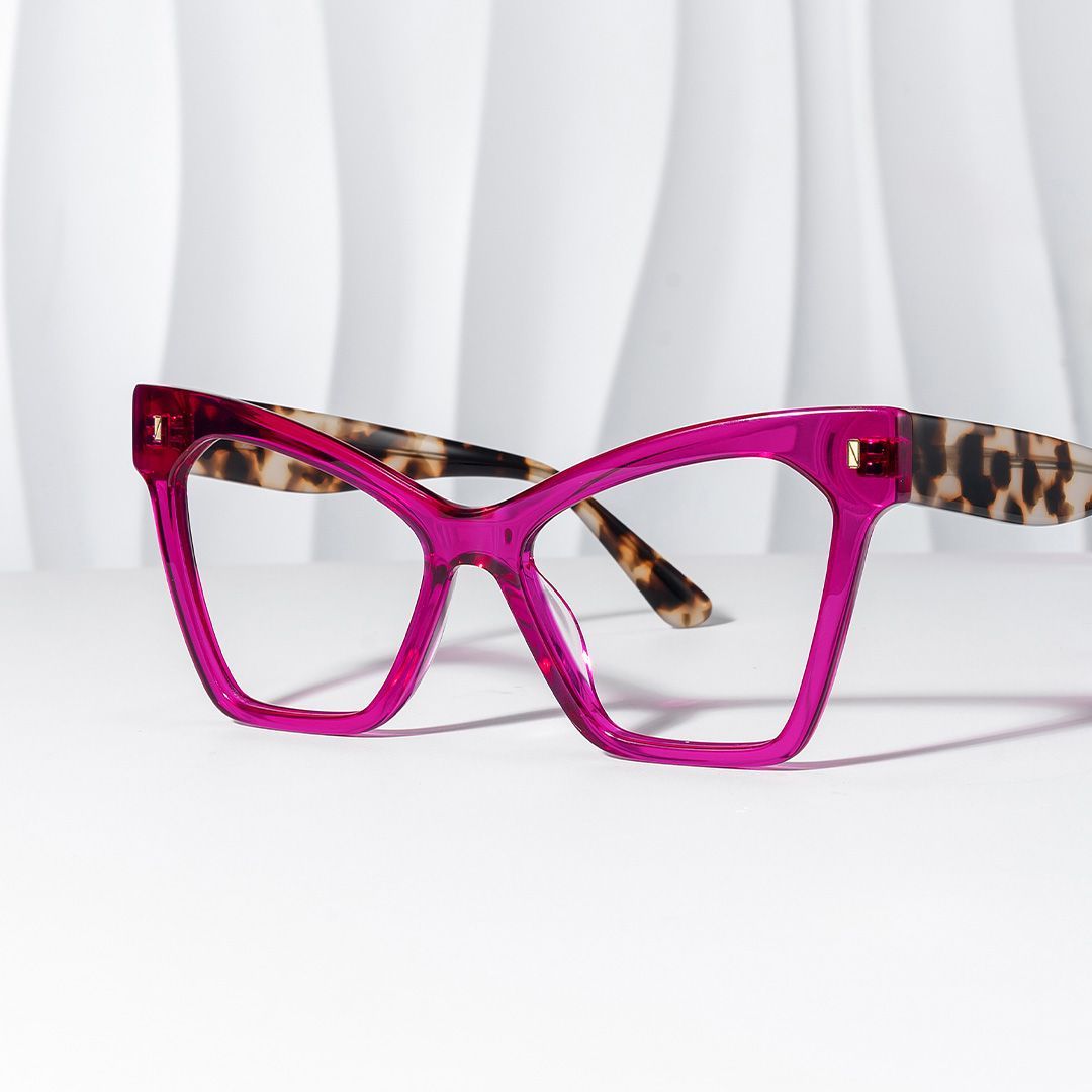 Senica Cateye Purple Glasses — Modern Acetate Frames | ZEELOOL