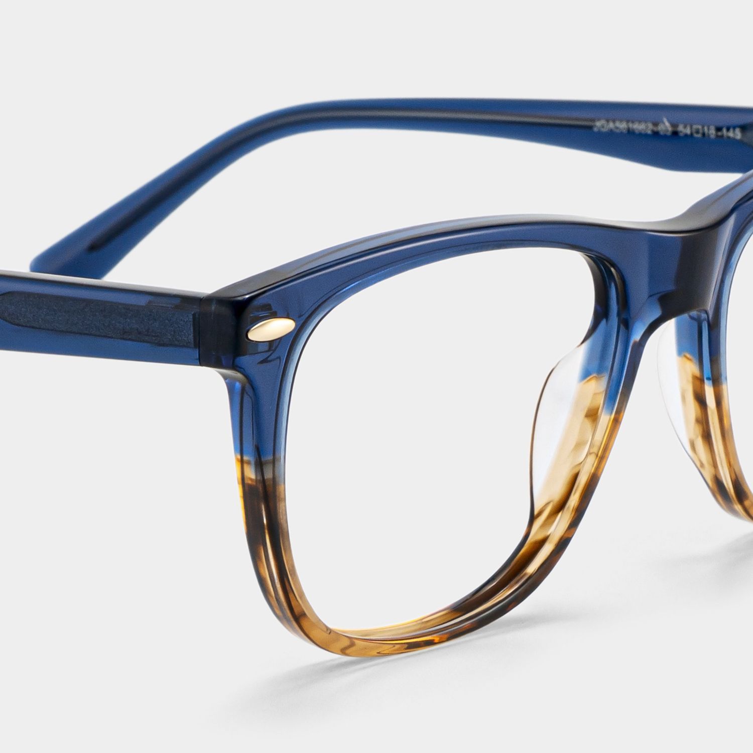 Atlas Two-tone Rectangle Acetate Frame Glasses for Men | ZEELOOL5