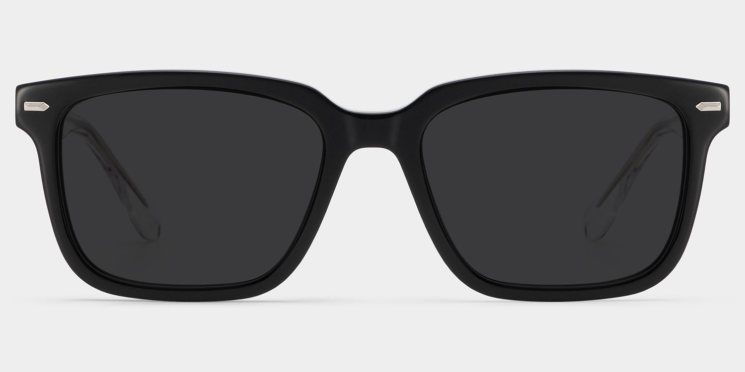 George Black Rectangle Eyeglass Frames for Men | ZEELOOL0
