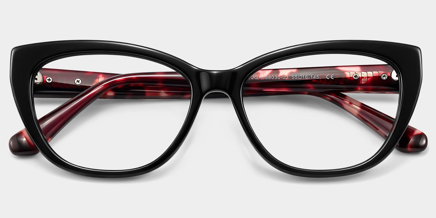 Isadora Black Cat-Eye Glasses | ZEELOOL2