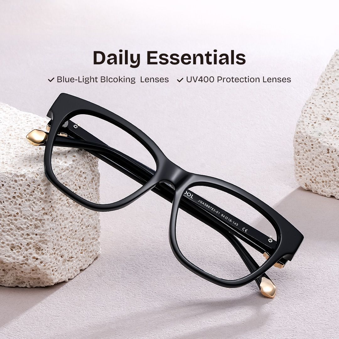 Square Black Eyeglasses- Julian Acetate Frame Glasses2