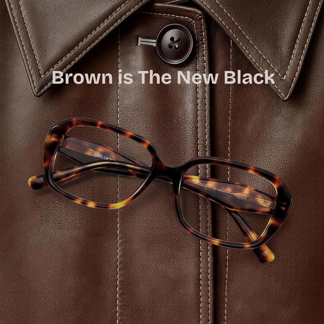 Rowan Brown Tortoise Rectangle Glasses for Women | ZEELOOL0