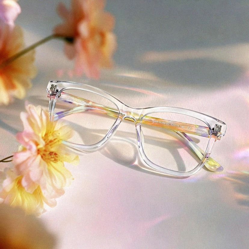 Faith Clear Rectangle Glasses