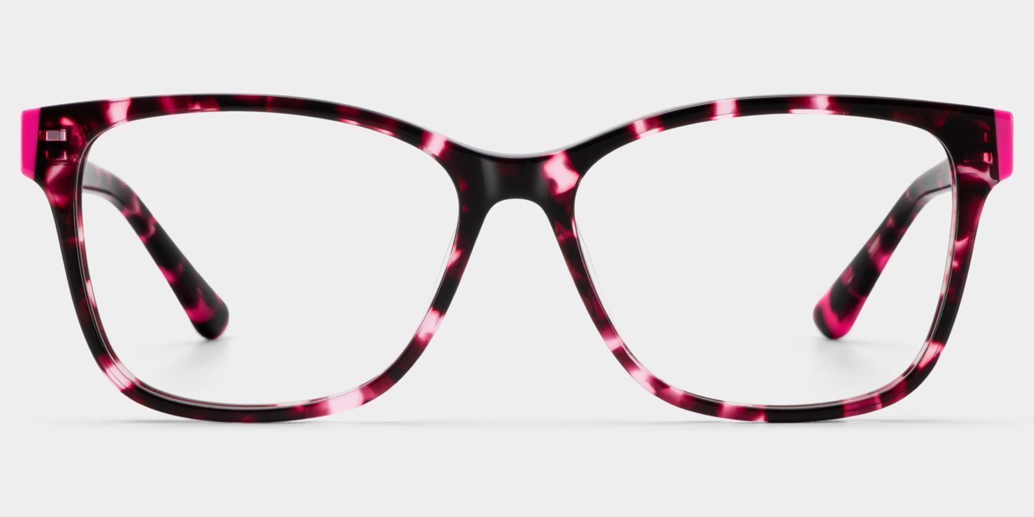 Eva Pink Tortoise Rectangle Frame Eyeglasses | ZEELOOL1