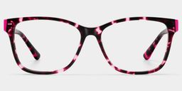 Eva Pink Tortoise Rectangle Glasses1