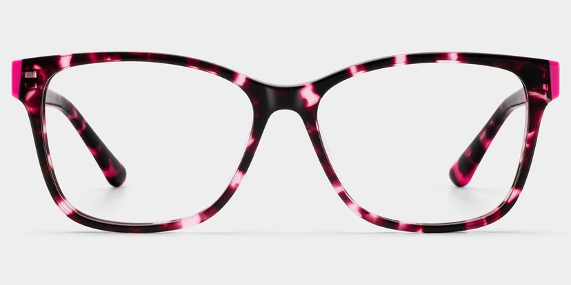 Eva Pink Tortoise Rectangle Glasses