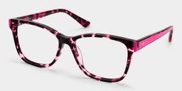 Eva Pink Tortoise Rectangle Glasses3
