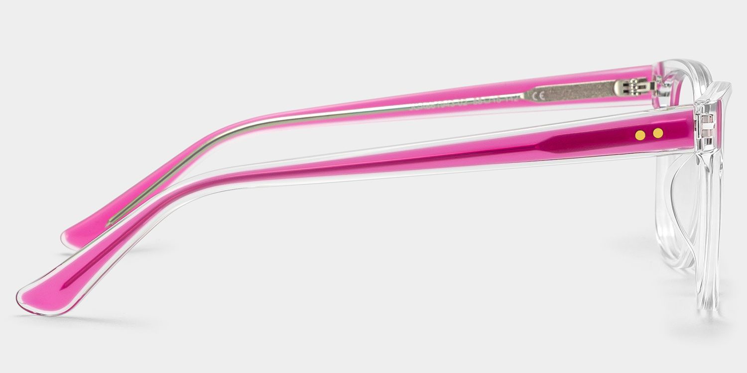 Eva Rectangle Clear Color Frame Glasses | ZEELOOL4
