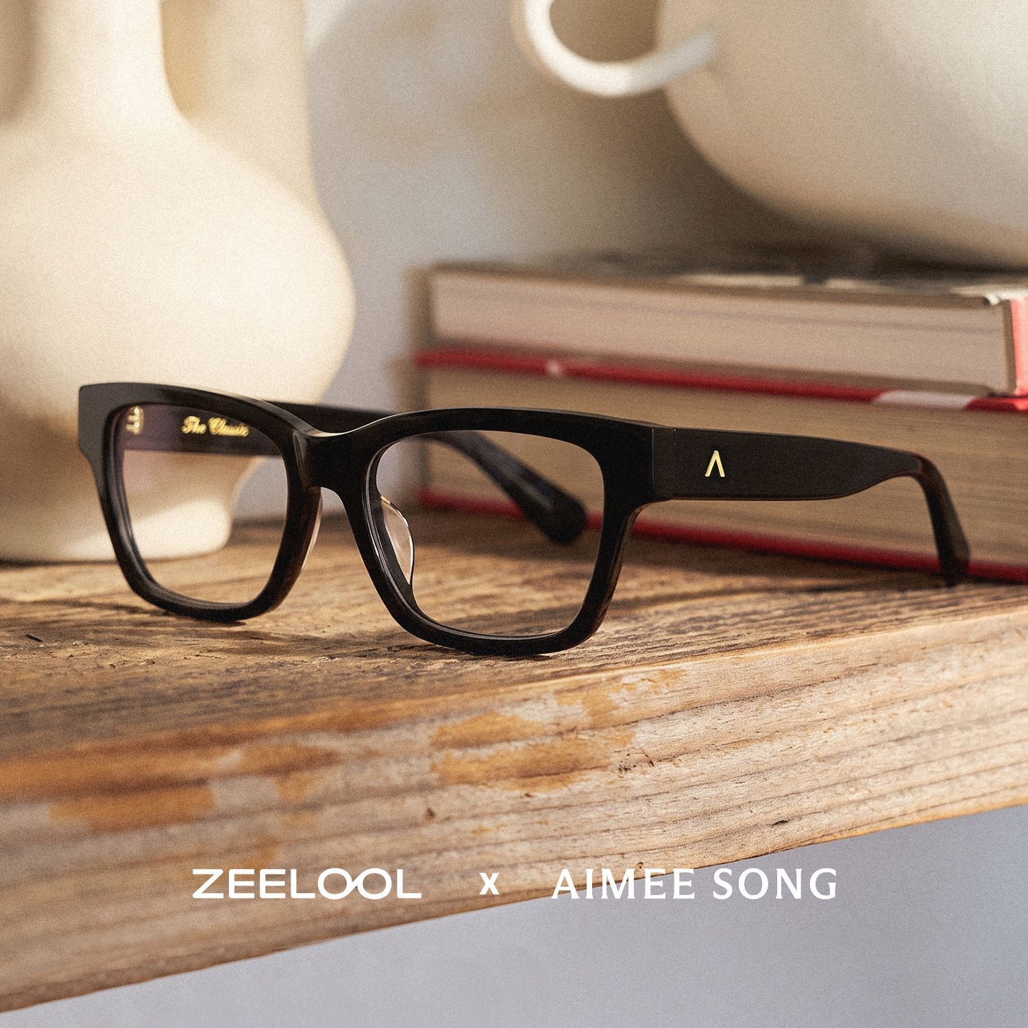 ZEELOOL x Aimee Song The Classic Black Rectangle Glasses0