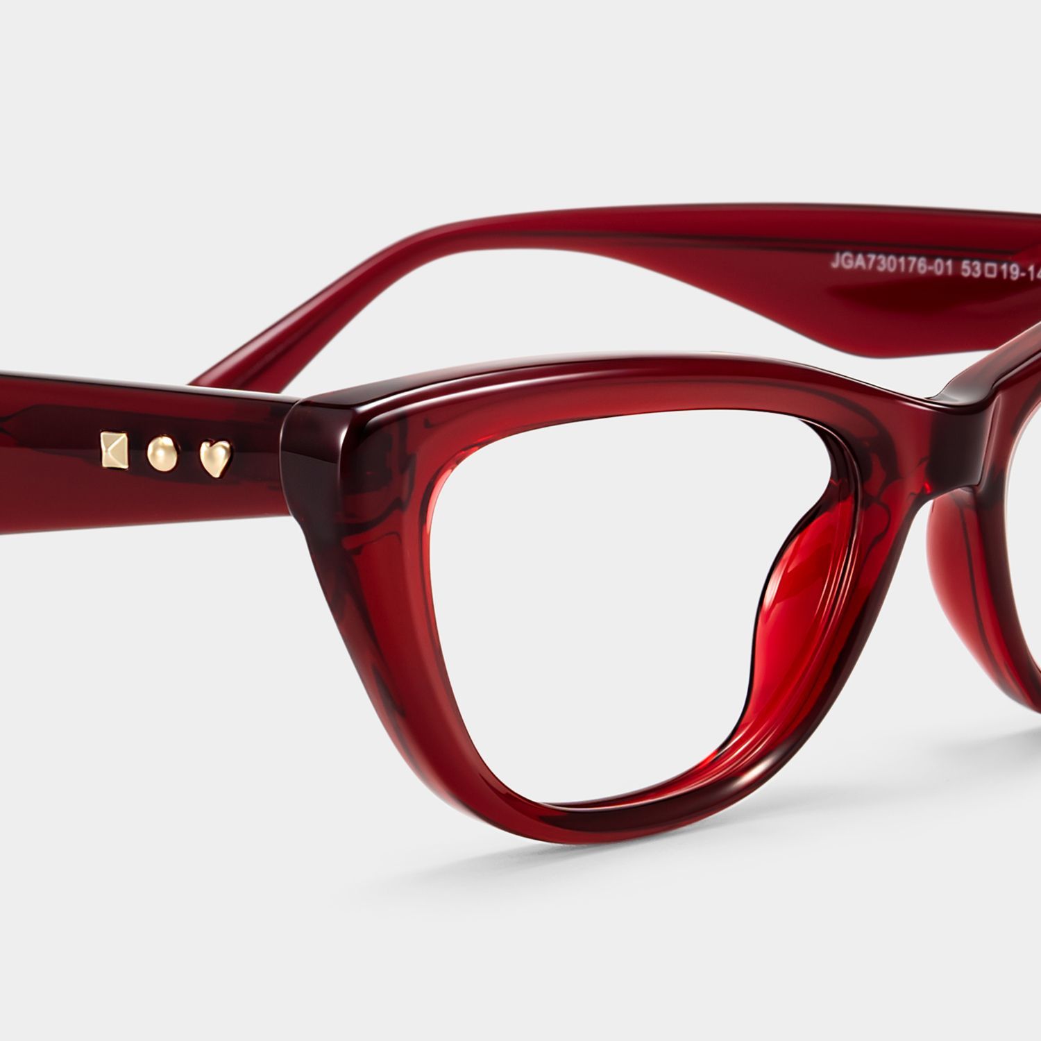 Amabel Burgundy Cat-Eye Glasses | ZEELOOL5