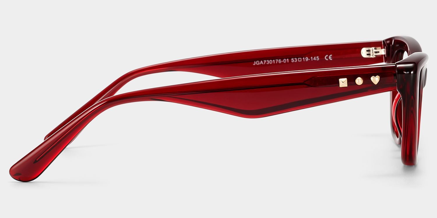 Amabel Burgundy Cat-Eye Glasses | ZEELOOL4