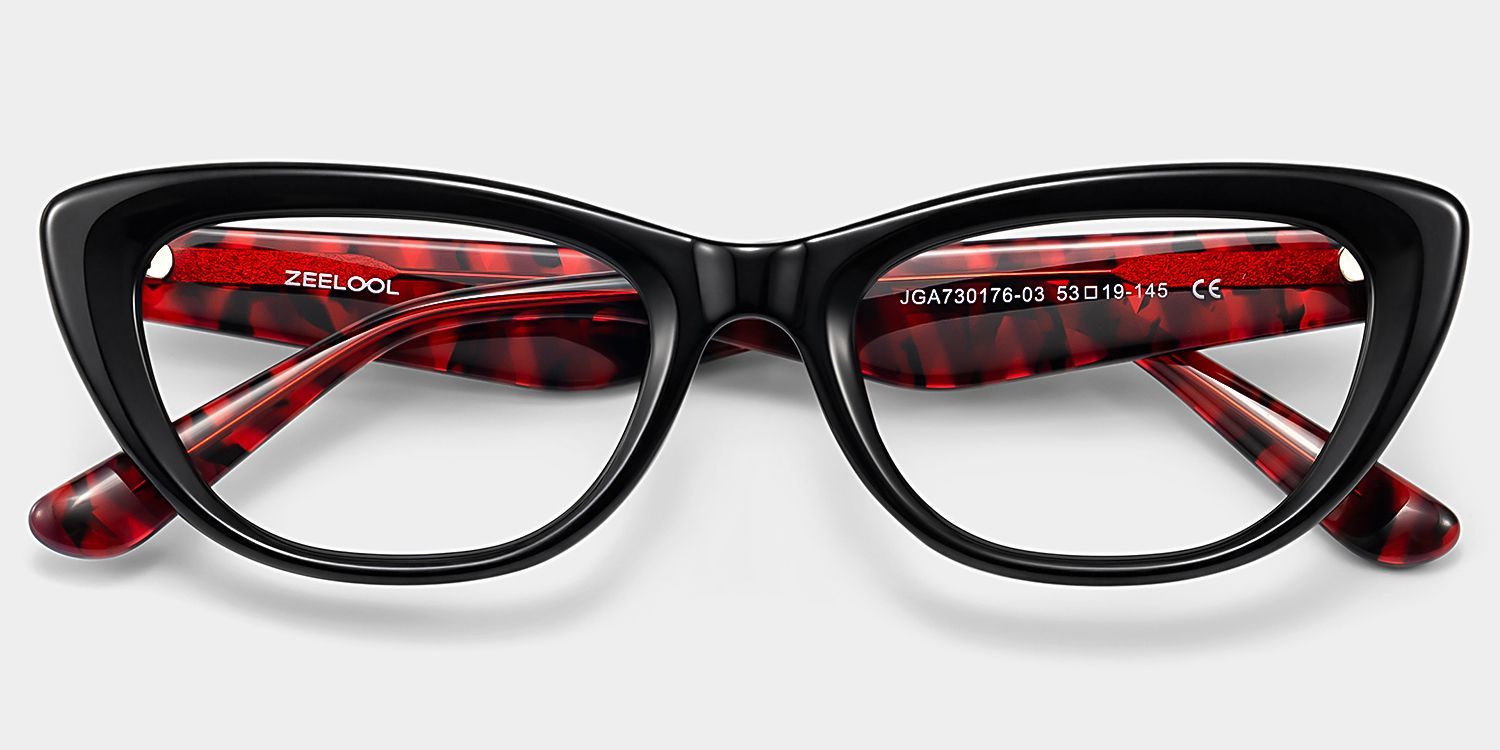 Amabel Black Cat-Eye Glasses | ZEELOOL2