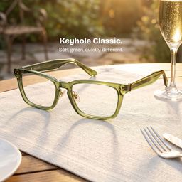 Buzz Green Rectangle Glasses0