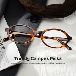 Everly Oval Tortoise Glasses0