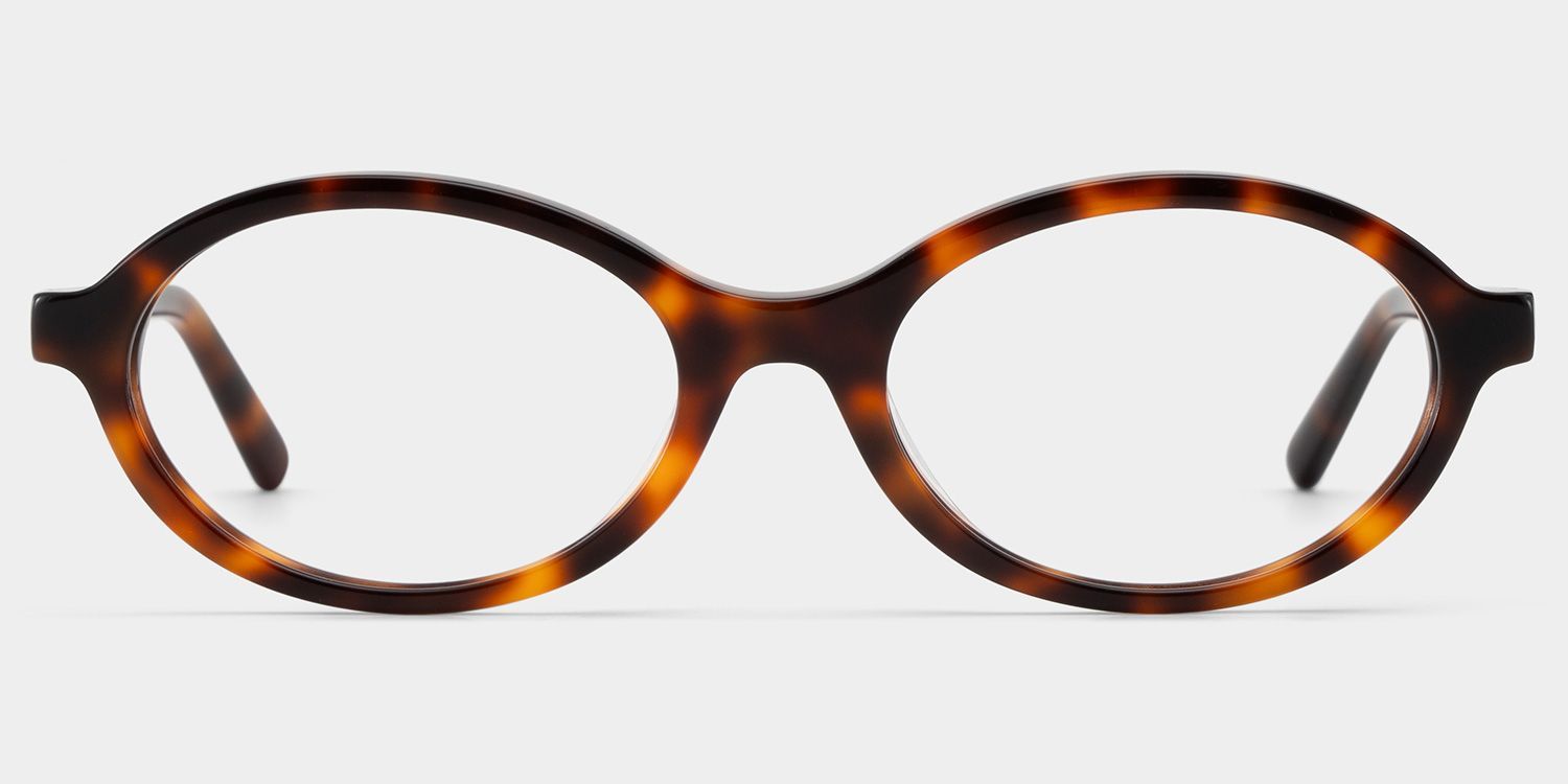 Everly Oval Tortoise Eyeglasses—Acetate Frame Glasses | ZEELOOL4