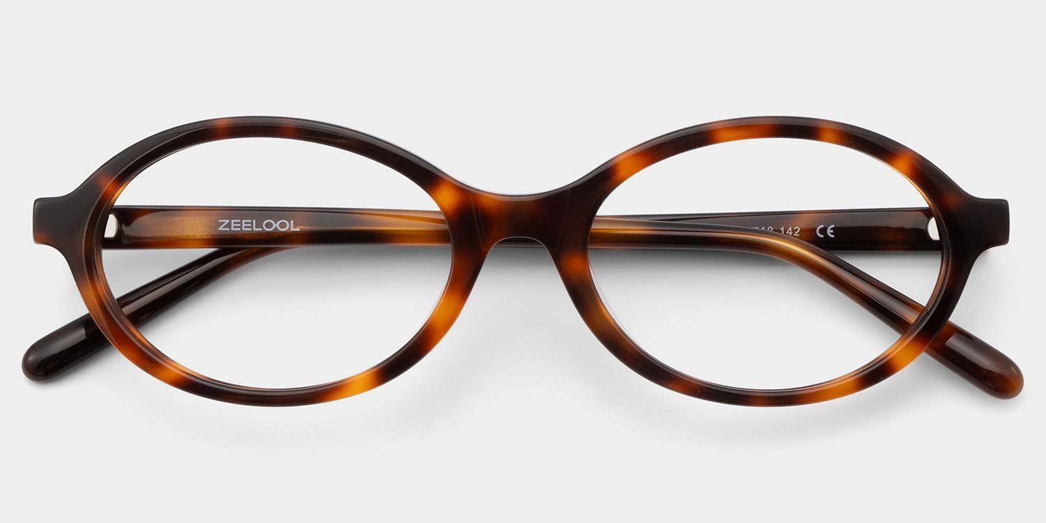 Everly Oval Tortoise Eyeglasses—Acetate Frame Glasses | ZEELOOL5