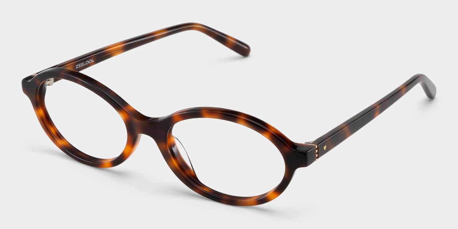 Everly Oval Tortoise Eyeglasses—Acetate Frame Glasses | ZEELOOL6