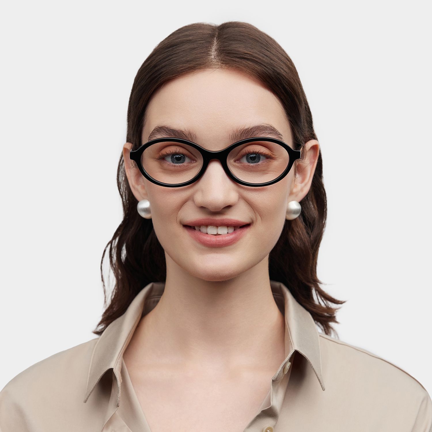 Oval Black Eyeglasses- Everly Acetate Frame Glasses0
