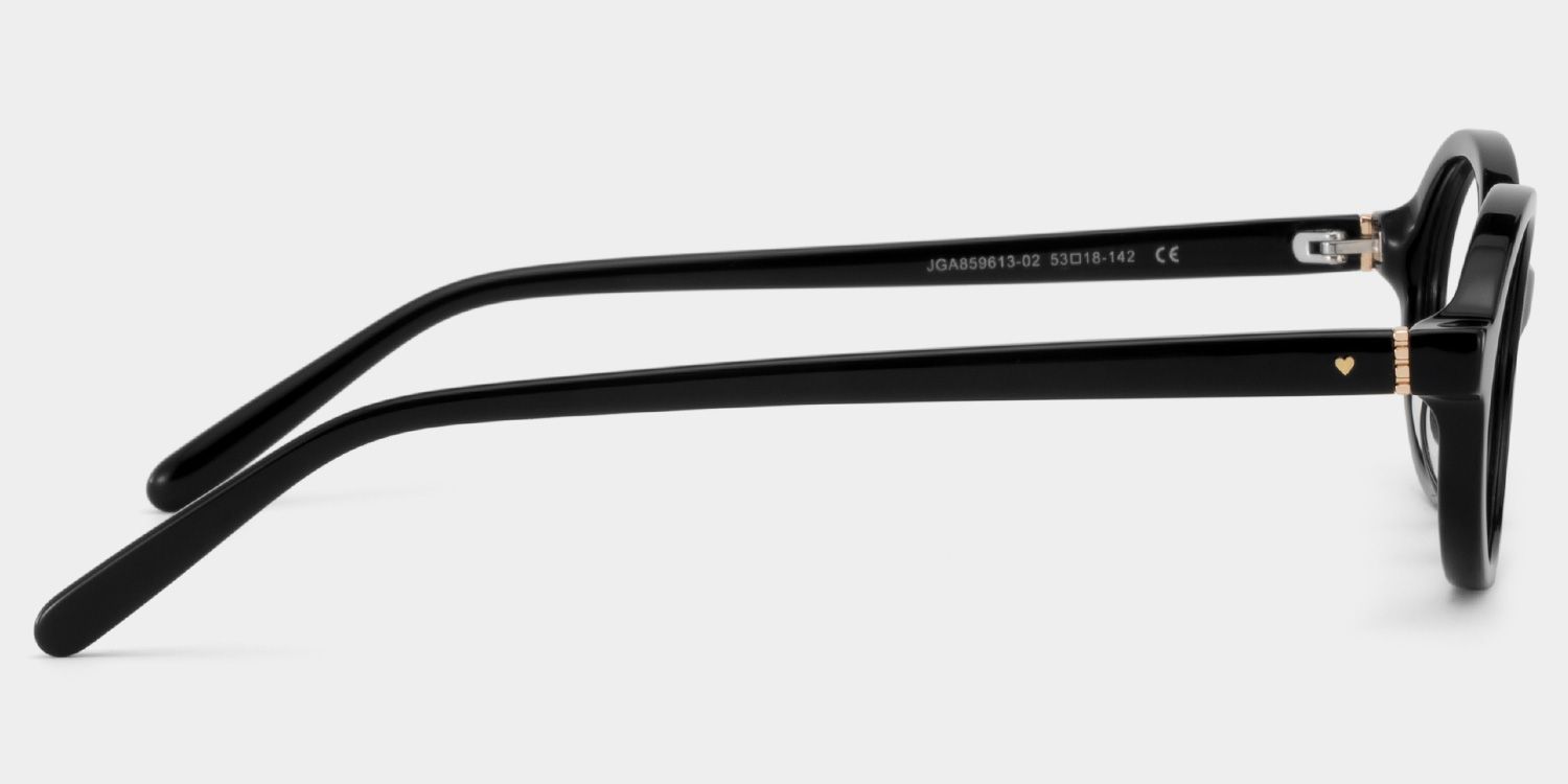 Oval Black Eyeglasses- Everly Acetate Frame Glasses6