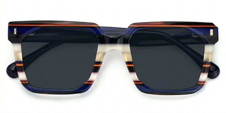 Laguer Blue Rectangle Sunglasses