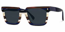 Laguer Blue Rectangle Sunglasses2