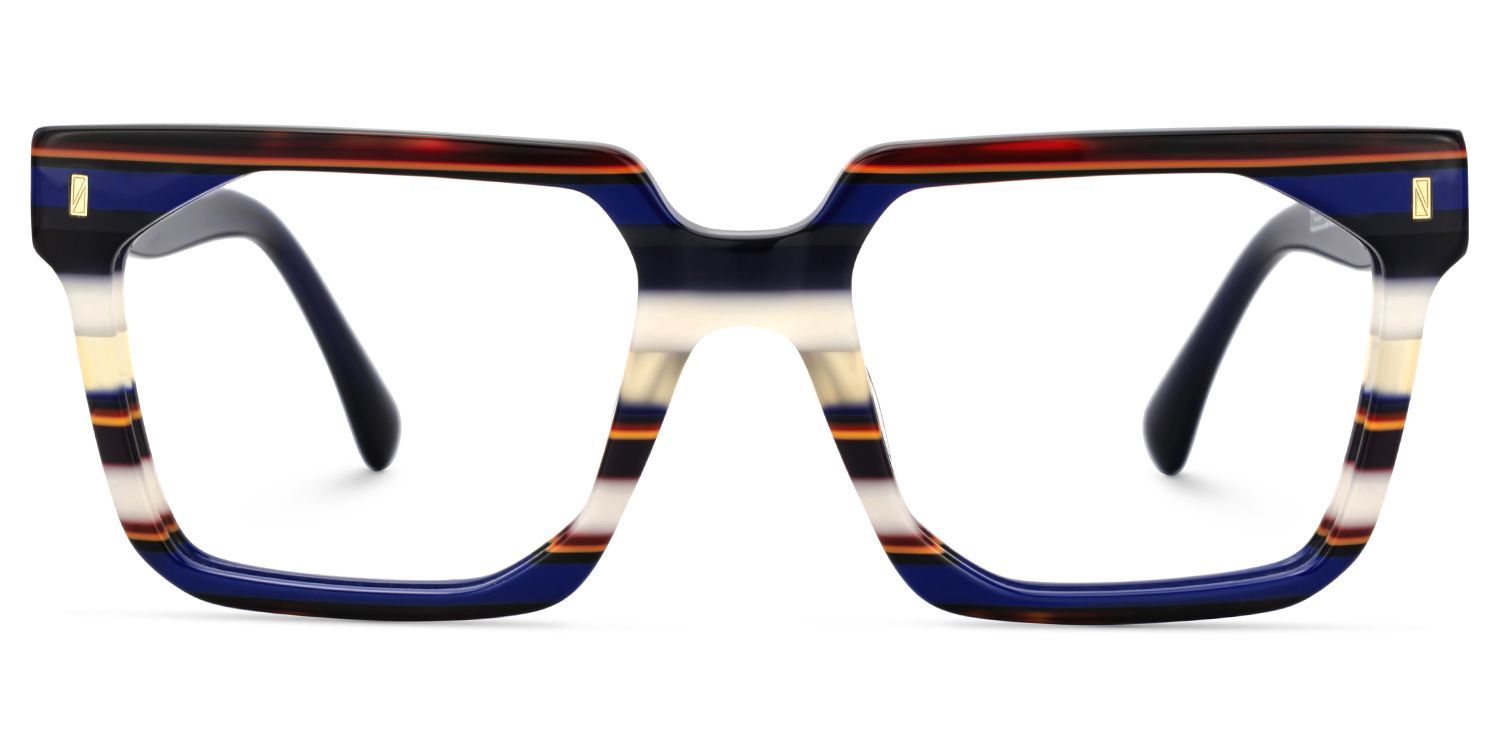 Laguer Rectangle Blue Glasses Frame For Men | ZEELOOL3