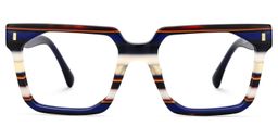 Laguer Rectangle Blue Glasses3