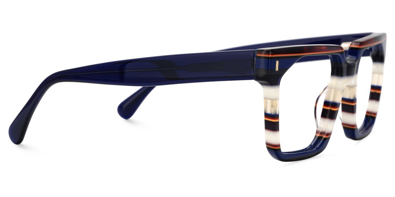 Laguer Rectangle Blue Glasses Frame For Men | ZEELOOL6