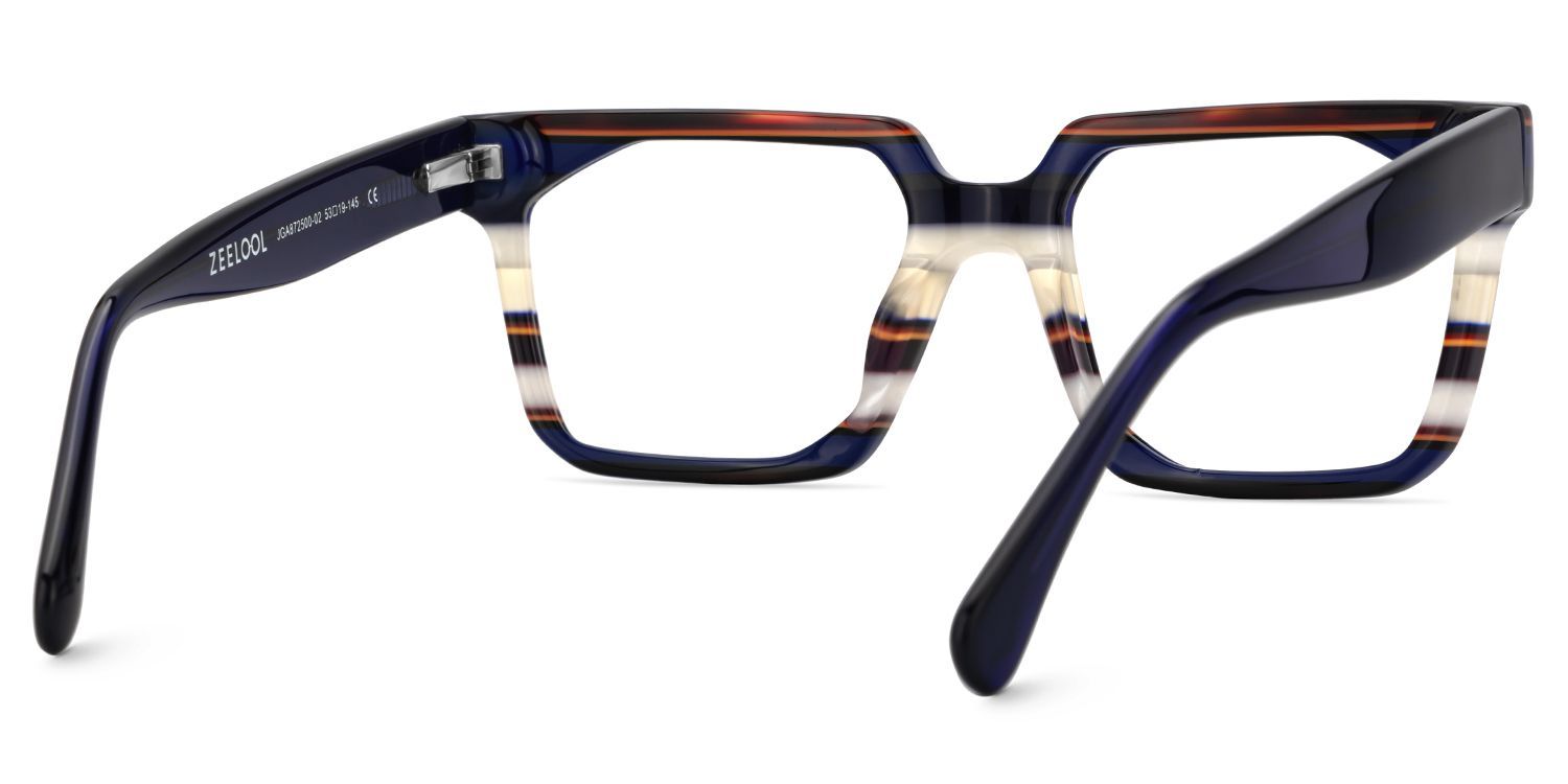Laguer Rectangle Blue Glasses Frame For Men | ZEELOOL7