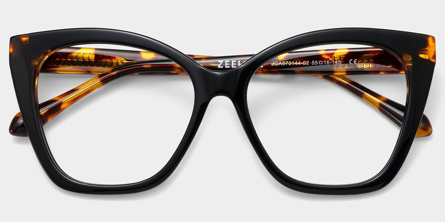 Kira Black Frame Glasses with Butterfly Frame Online | ZEELOOL2