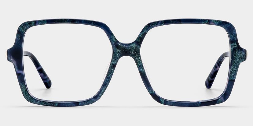 Elena Blue Tortoise Square Glasses