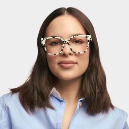 Kerri Square Cow Print Glasses0