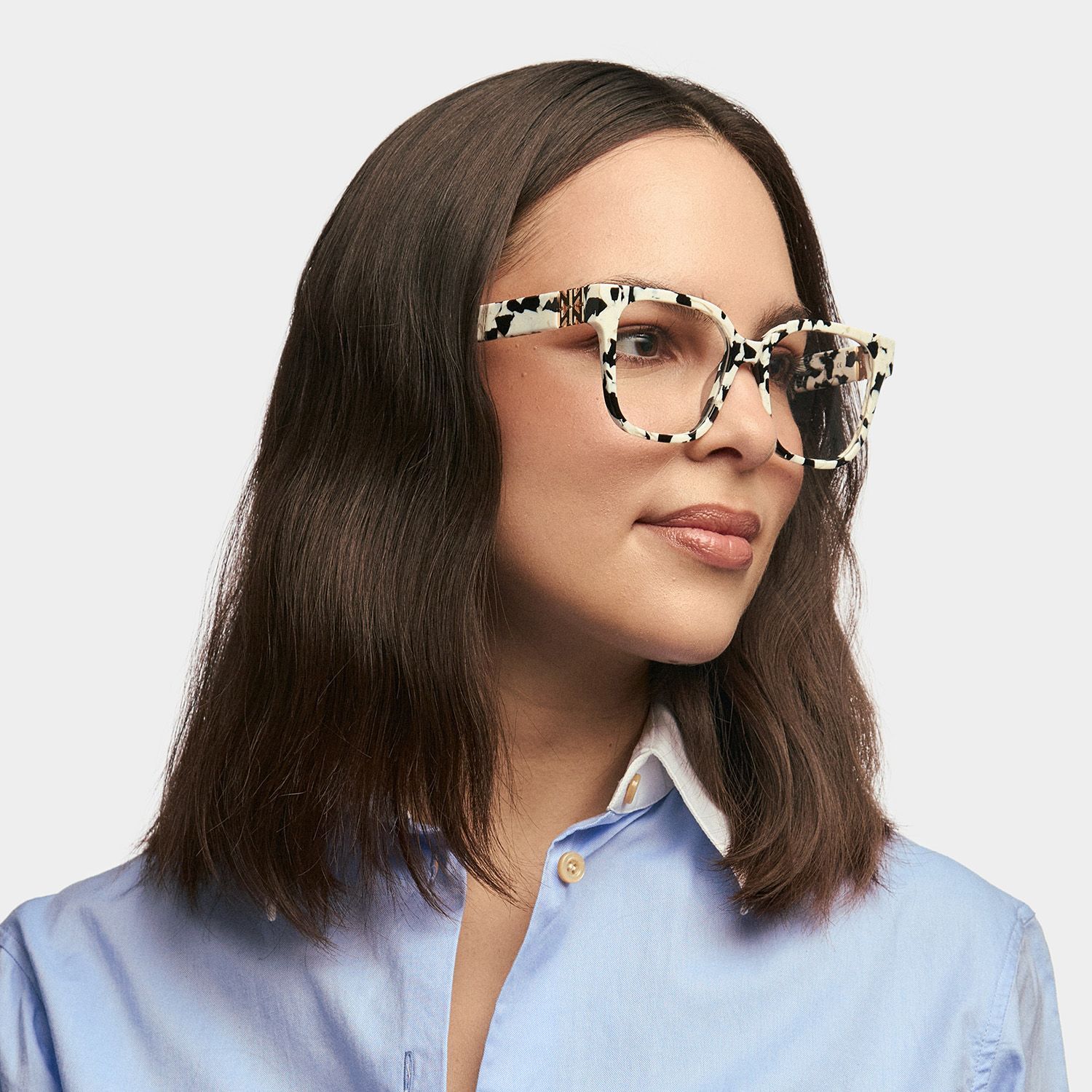 Kerri Wide Cow Print Glasses with Square Frames | Zeelool1