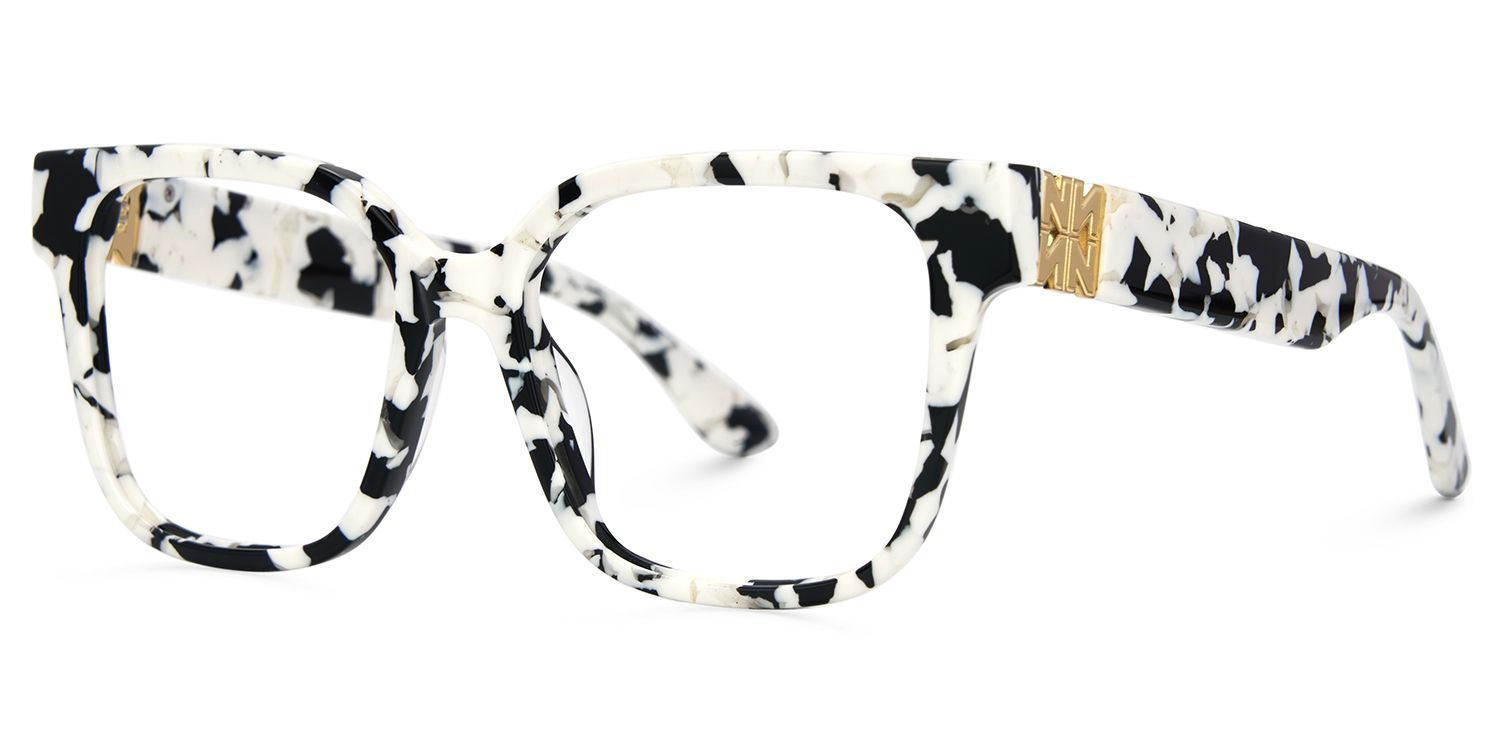 Kerri Wide Cow Print Glasses with Square Frames | Zeelool4
